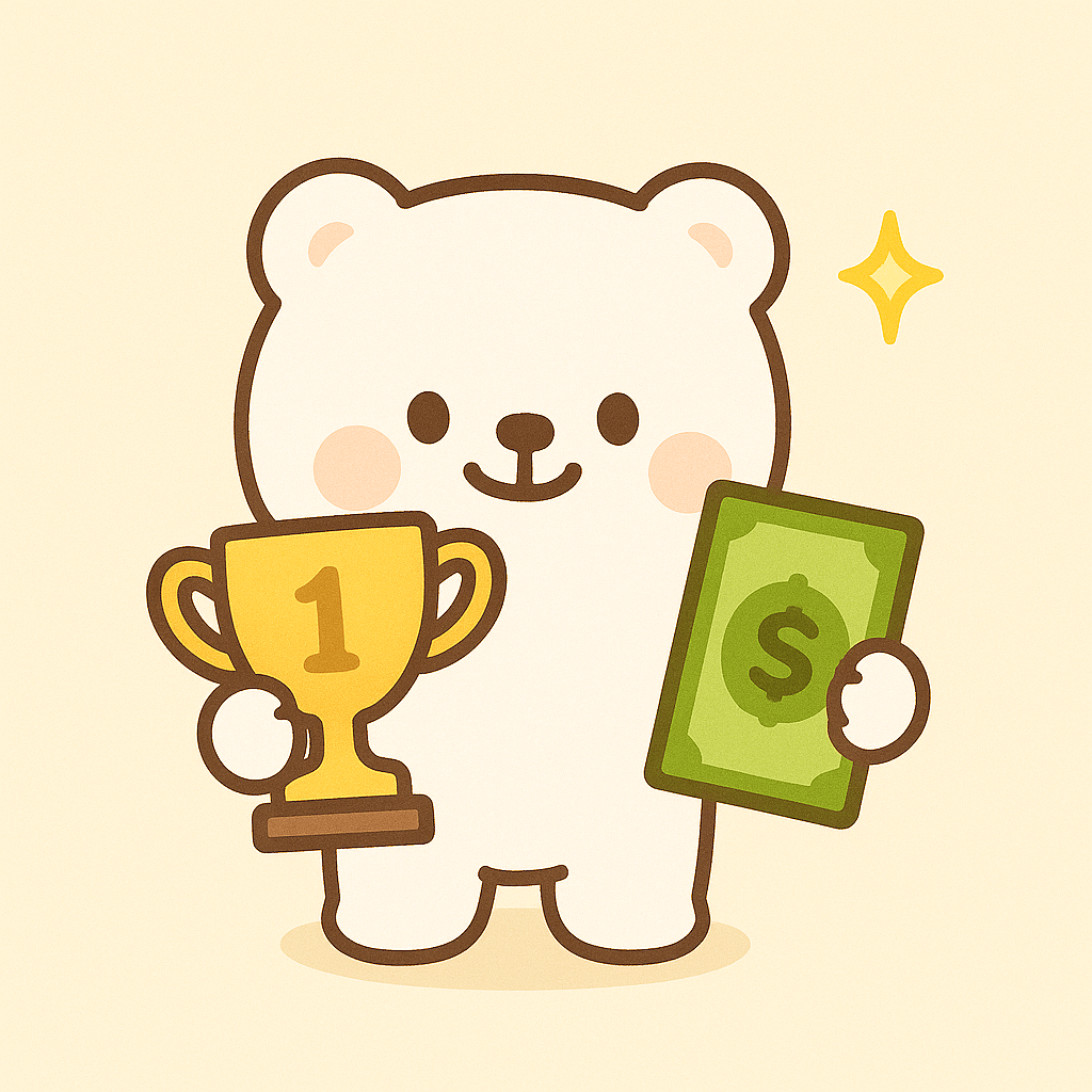 2025년 7월 7일 캐시워크 돈버는 퀴즈 정답과 어울리는 귀여운 이미지