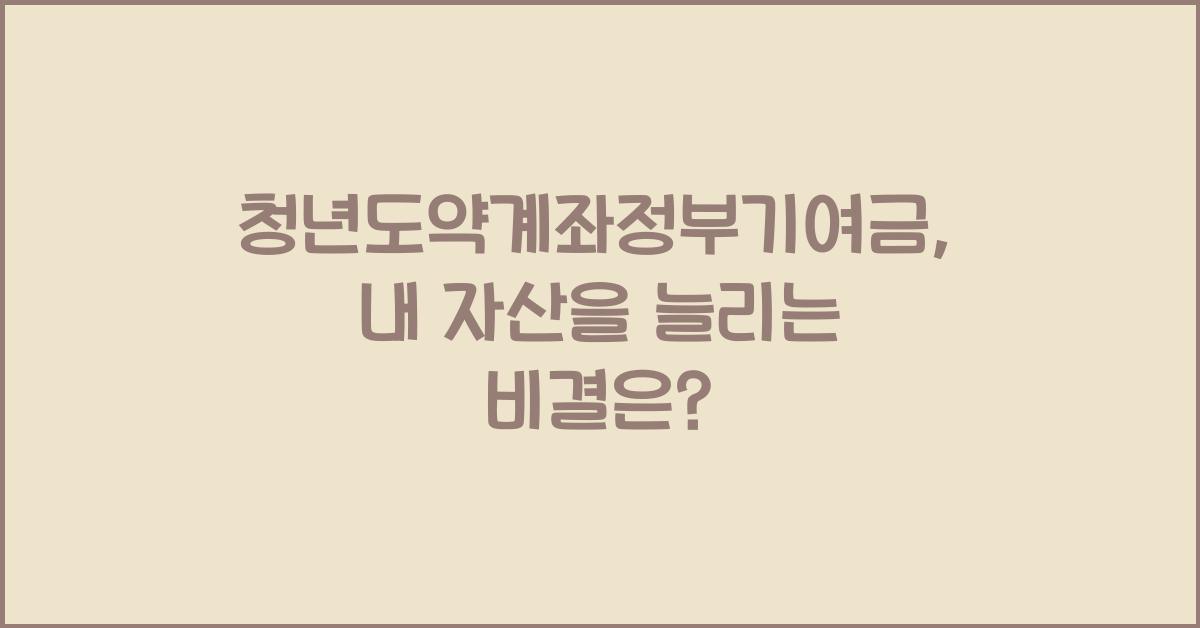 청년도약계좌정부기여금