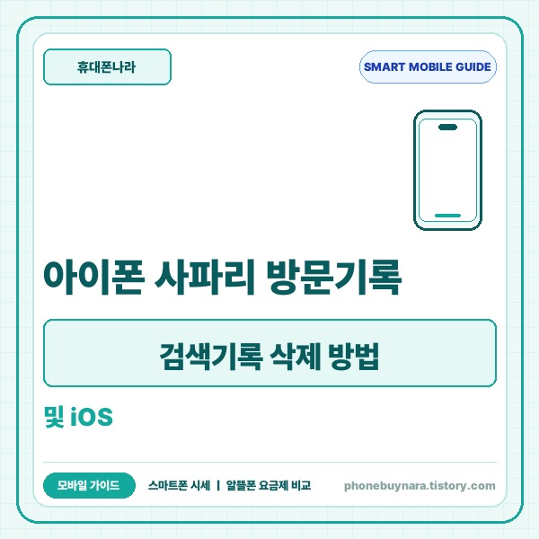 아이폰 사파리 방문기록 검색기록 삭제 방법 및 iOS 18.2 달라진 메