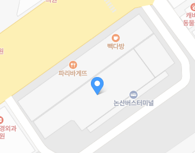논산에서 인천공항 리무진 공항버스 지도 위치