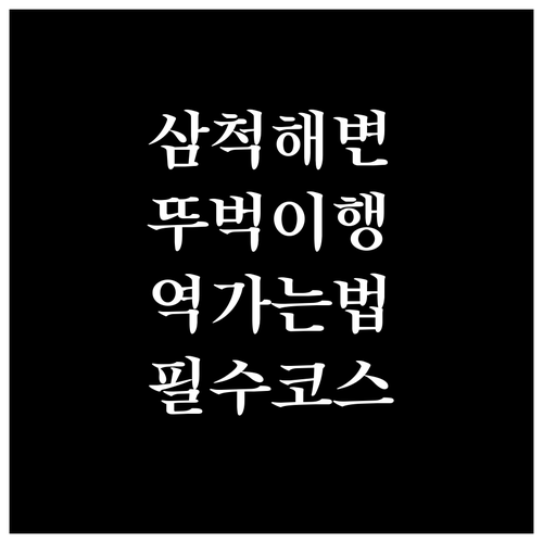 삼척해수욕장 뚜벅이 여행 삼척해변역 ..