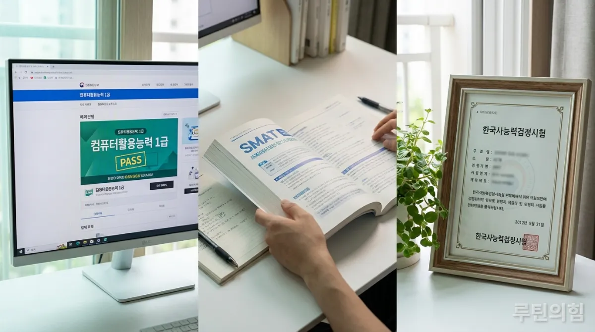 워킹맘에게 추천하는 컴퓨터활용능력, SMAT, 한국사능력검정시험 등 다양한 자격증 이미지