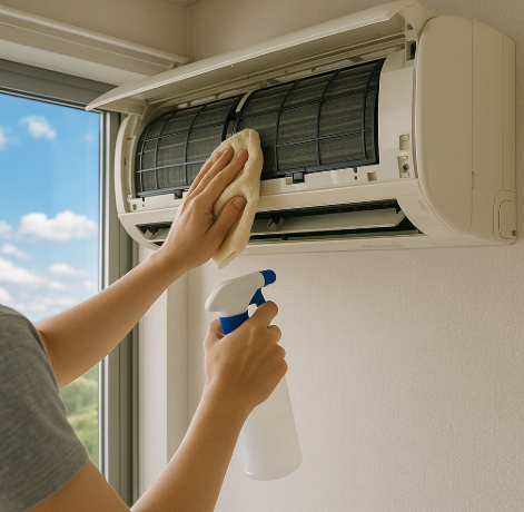 장마철 전 에어컨 청소 사진