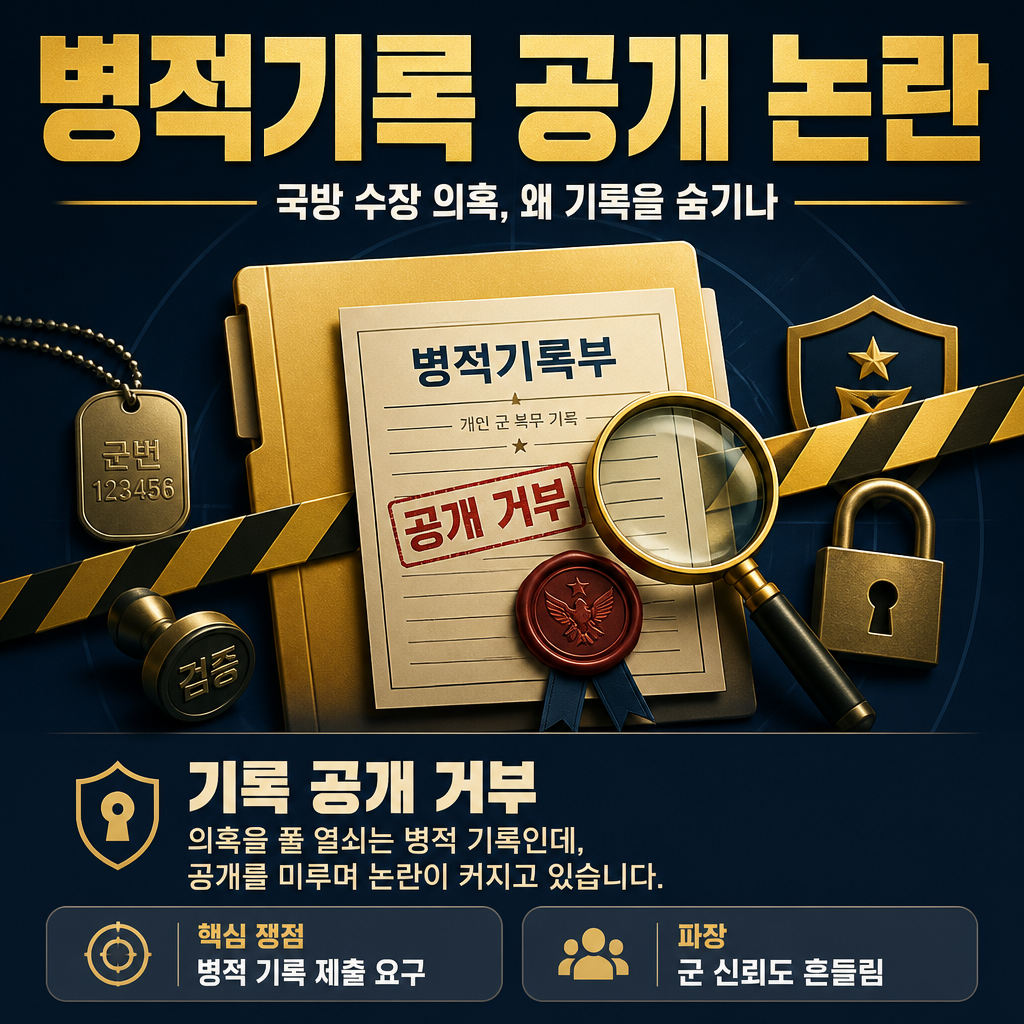 병적기록 공개 논란