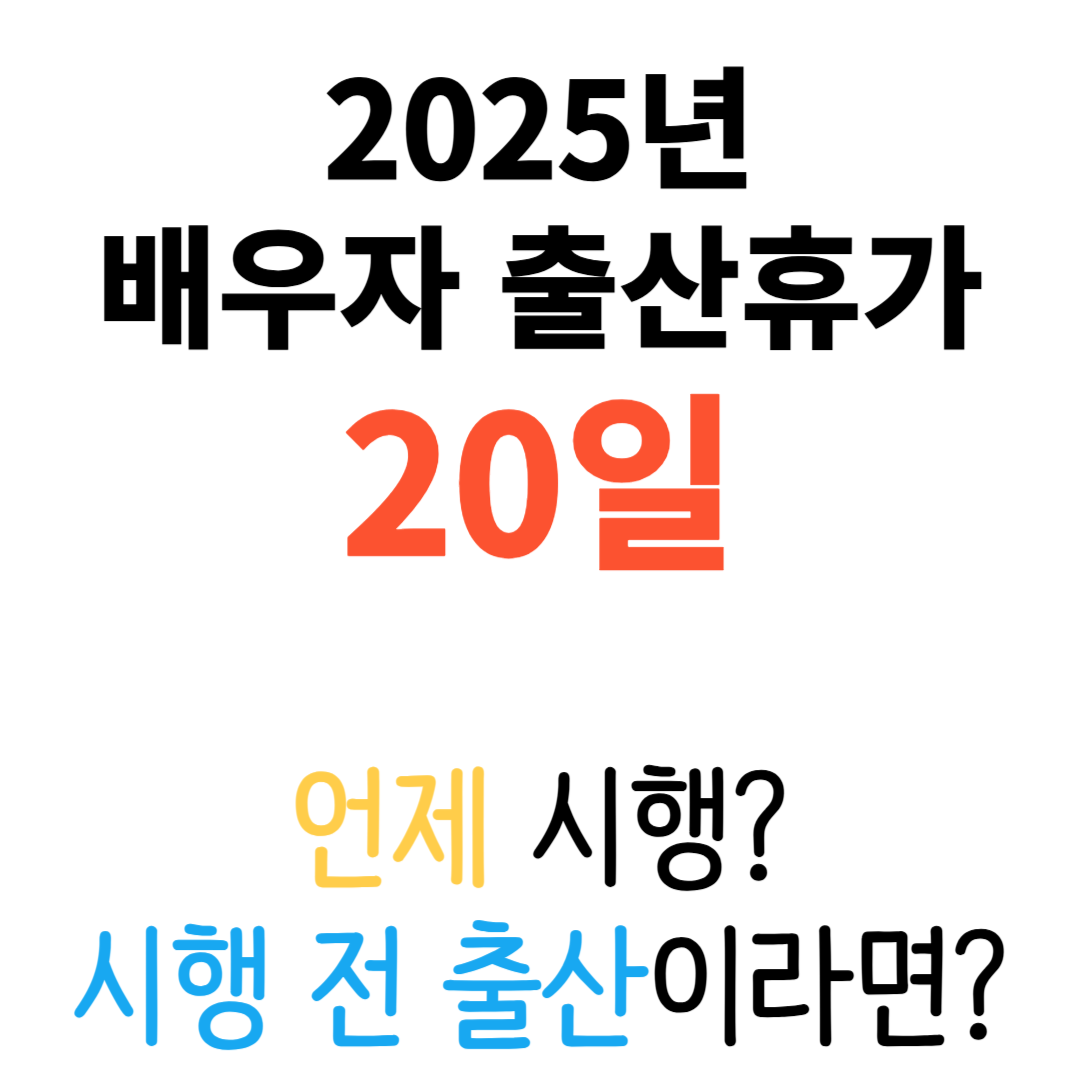 배우자 출산휴가 20일
