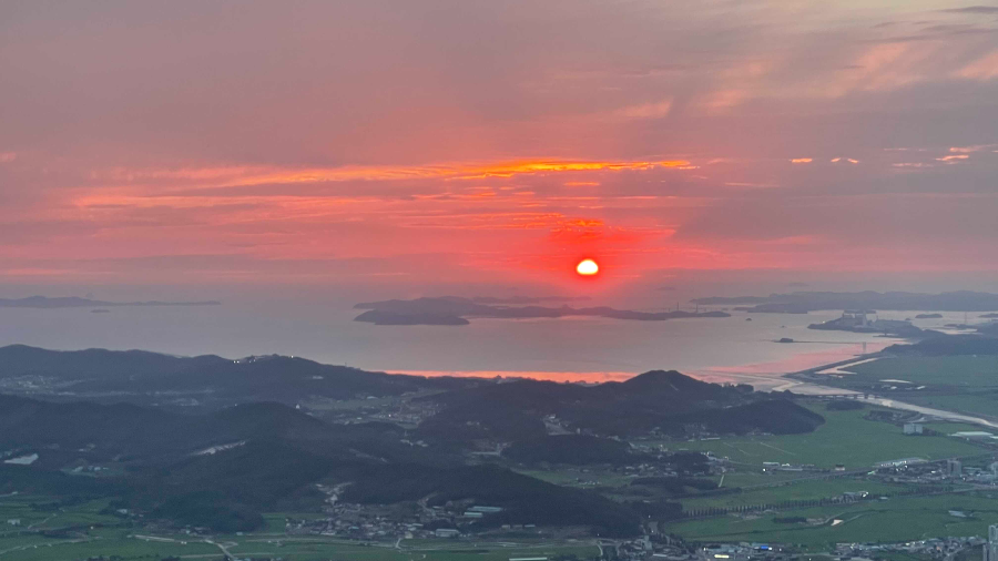 옥마산 전망대 노을감상