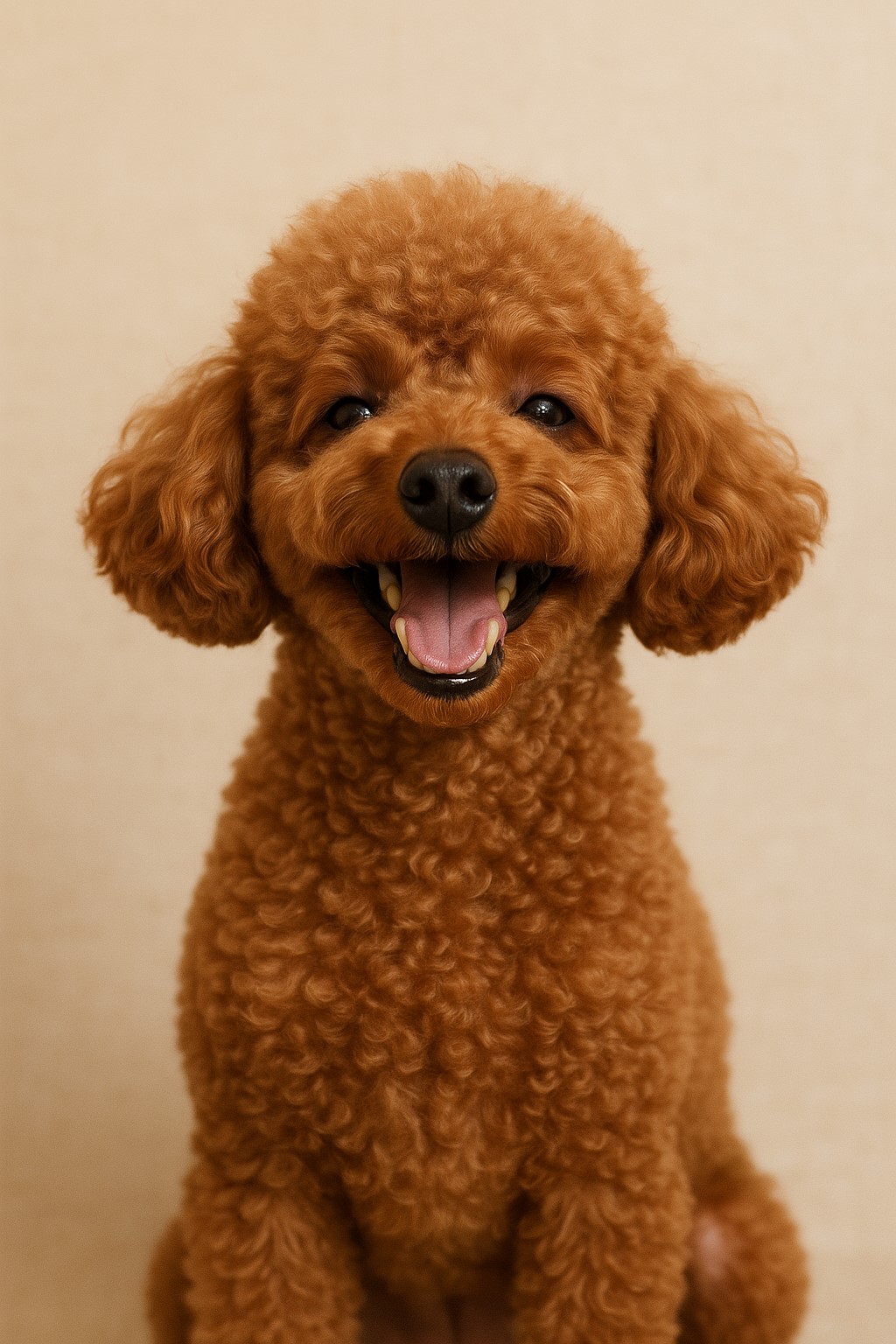 웃고 있는 푸들