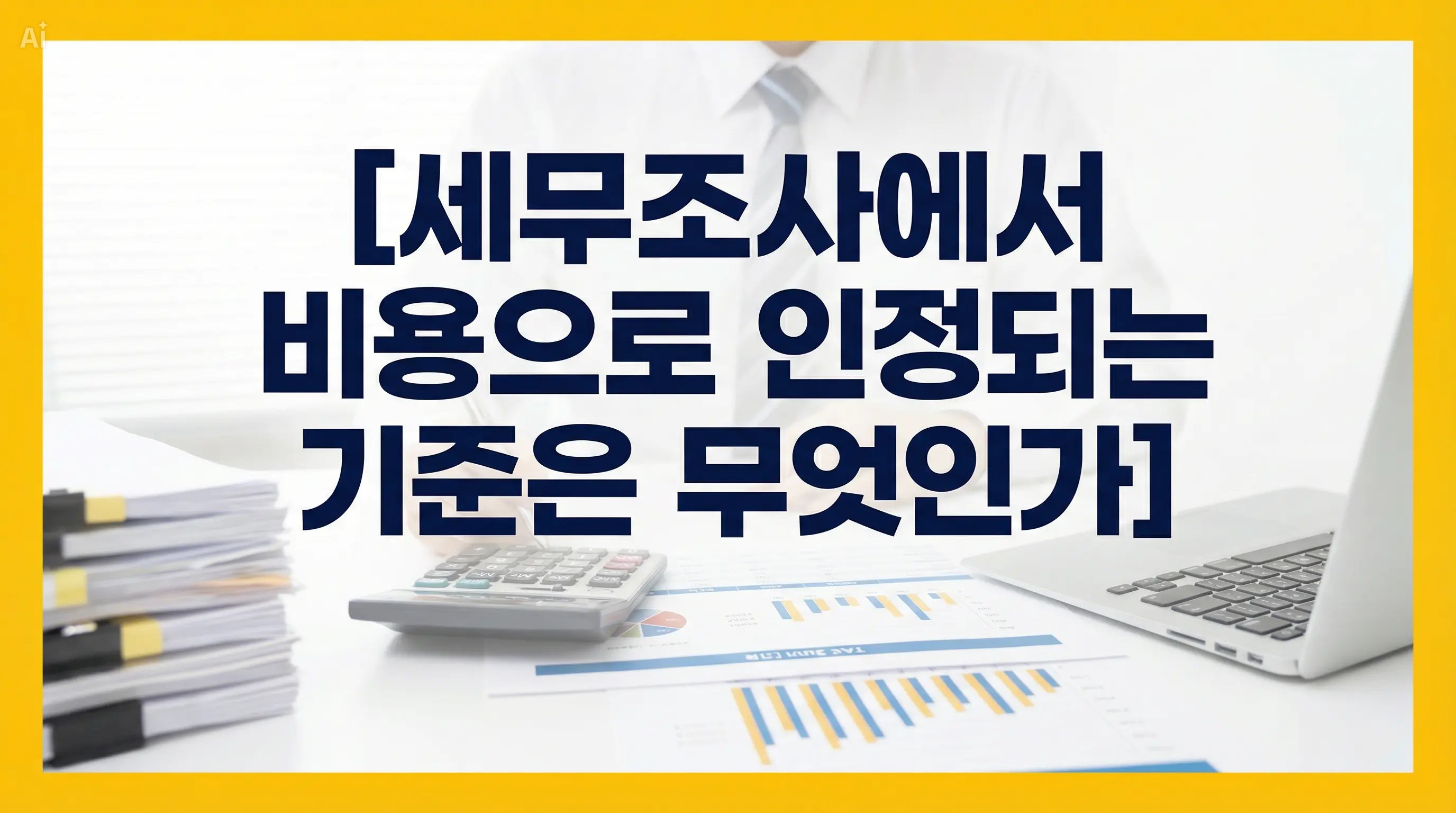 세무조사에서 비용으로 인정되는 기준은 무엇인가