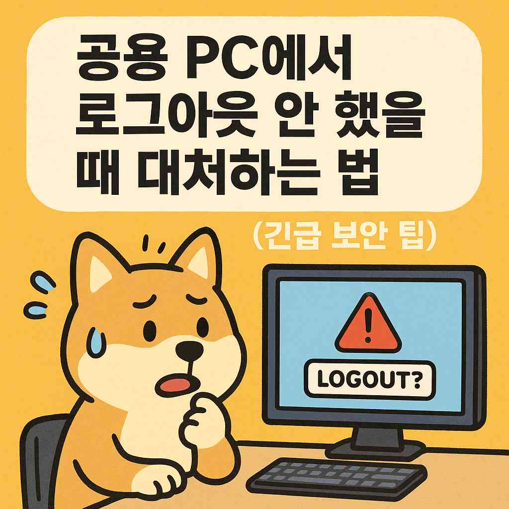 공용 PC에서 로그아웃 안 했을 때 대처하는 법 (긴급 보안 팁)