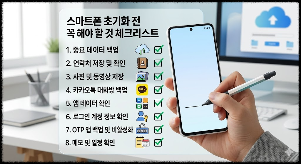 스마트폰 초기화 전 꼭 해야 할 것, 데이터 날리기 전에 반드시 확인해야 할 체크리스트