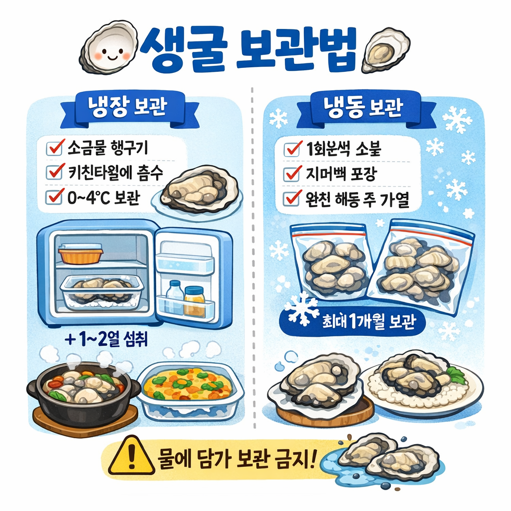 생굴 보관법