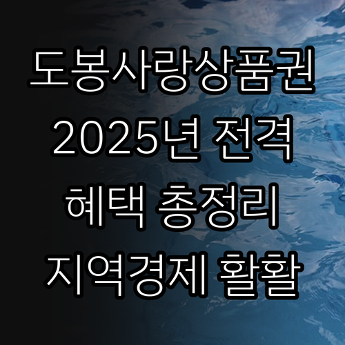 2025 도봉사랑상품권 파헤치기 지역..