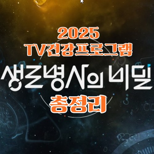2025 TV건강 프로그램들 수요일편
