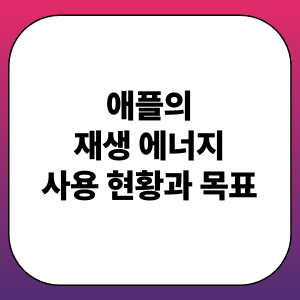 애플의 재생 에너지 사용 현황과 목표: 글로벌 공급망, 탄소중립, 친환경 혁신