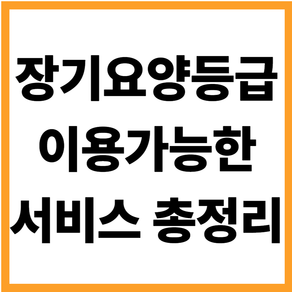 장기요양등급 지원 서비스