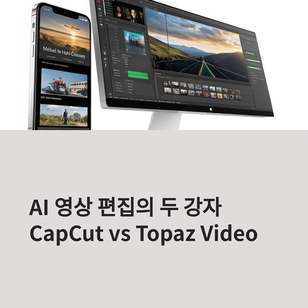 AI 영상 편집의 혁신 CapCut과 Topaz Video AI의 주요 차이점, 성능, 경험 비교