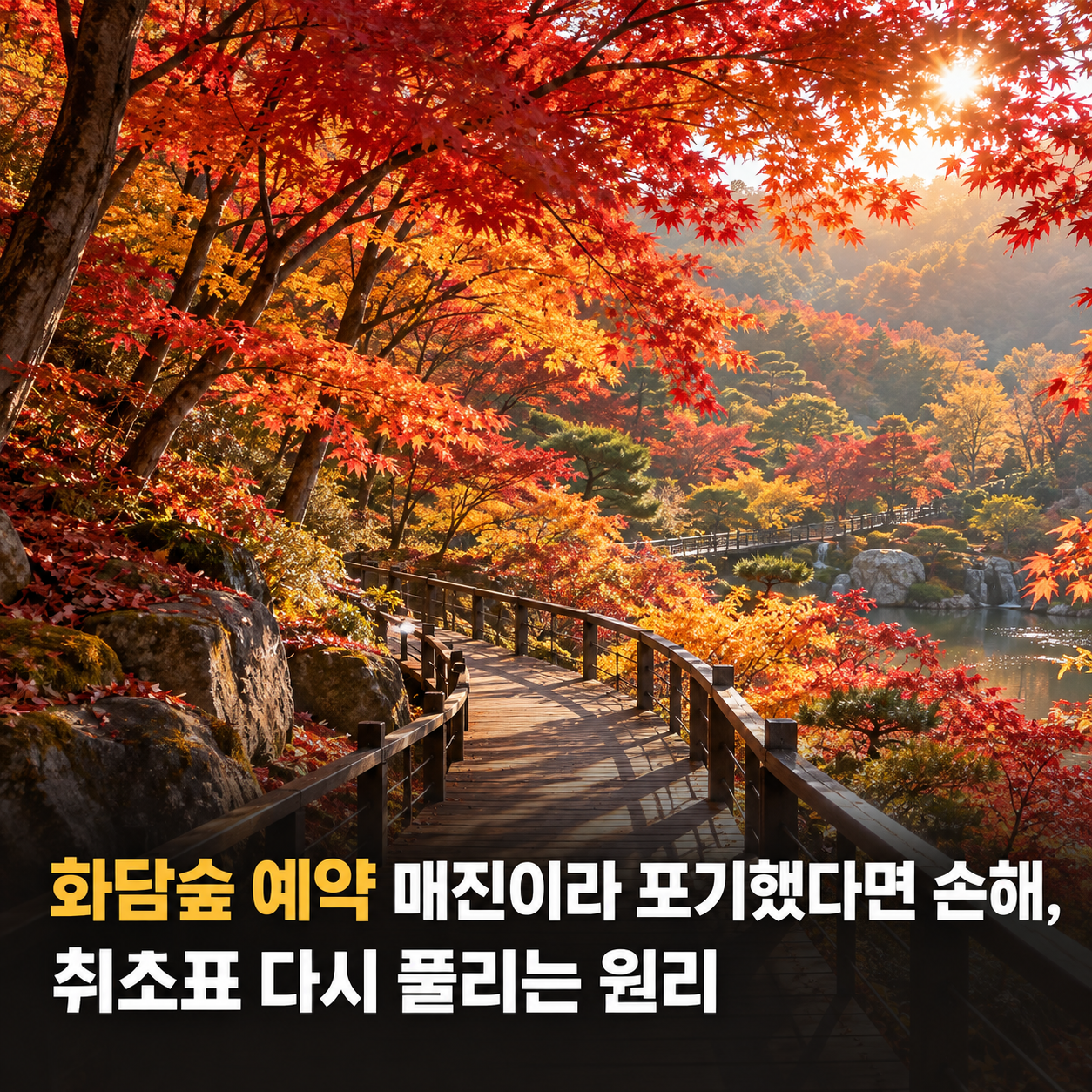 화담숲 예약 매진이라 포기했다면 손해, 취소표 다시 풀리는 원리
