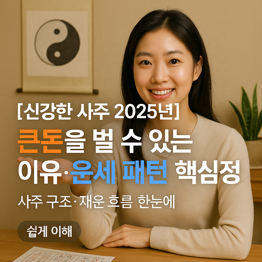 신강한 사주 2025년 큰돈을 벌 수 있는 이유·운세 패턴 핵심정리