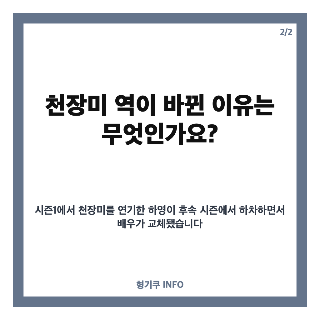 중증외상센터 정예인 합류, 천장미 역 교체와 시즌2&middot;3 제작 소식 카드뉴스 3