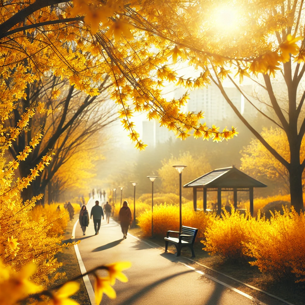 진해 군항제 벚꽃 명소 노란 개나리 축제 북한산 진달래 능선