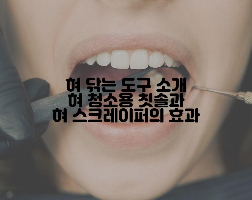 혀 닦는 도구 소개 혀 청소용 칫솔과 혀 스크레이퍼의 효과