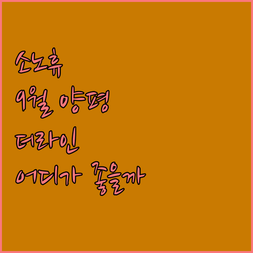 양평 숙소 추천 소노휴 양평 vs 양