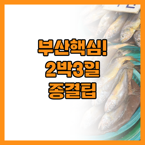 부산 가볼만한곳 핵심 정리 2박 3일..