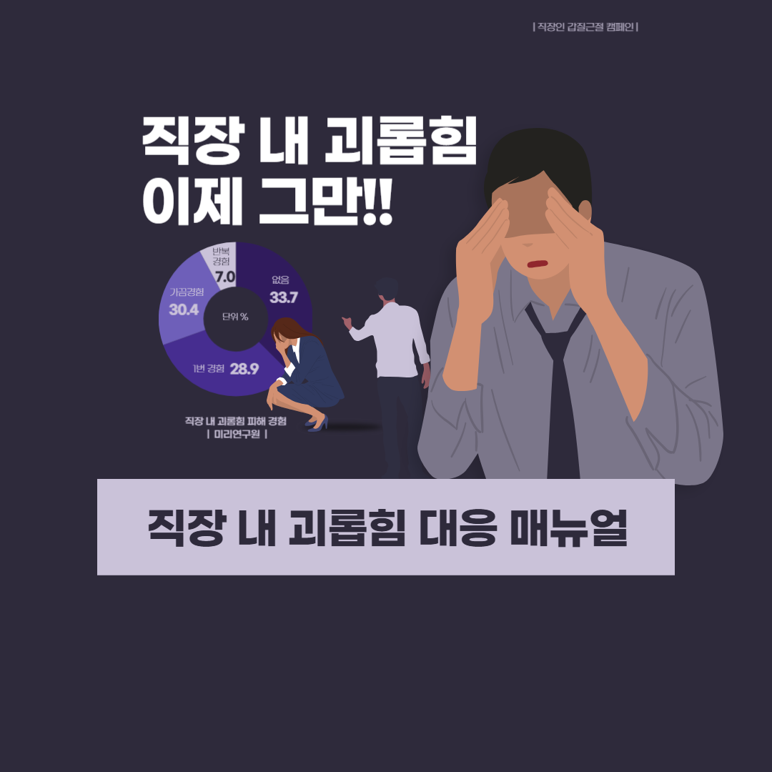 직장 내 괴롭힘 대응 매뉴얼, 직장 상사의 갑질, 따돌림, 요건, 처벌, 사례, 변호사 법률 상담, 종합법률정보