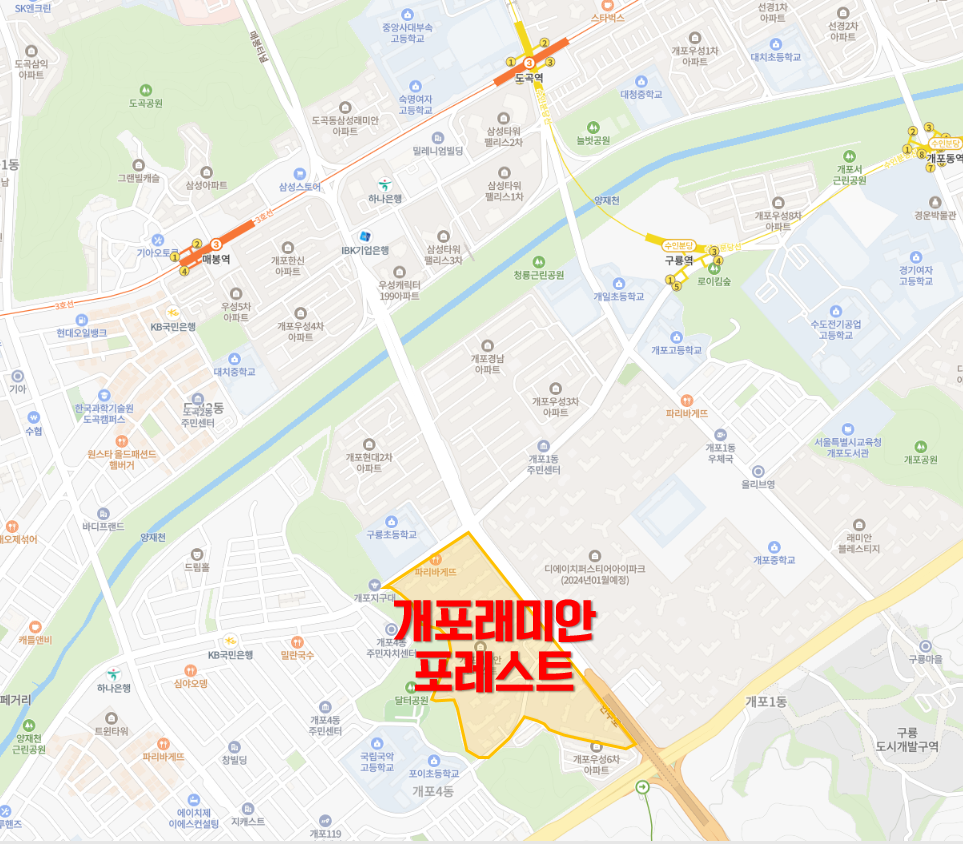 입지지도입니다