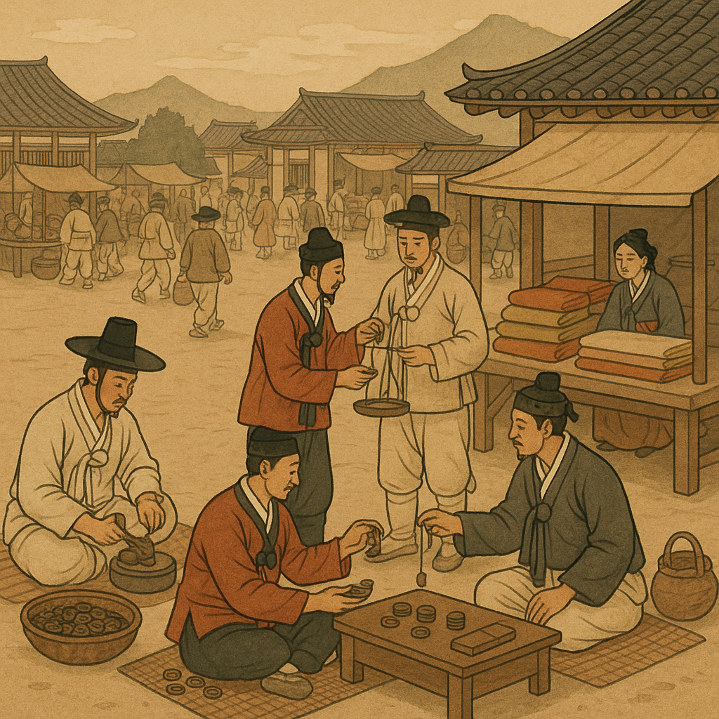 조선 후기 경제 구조 변화와 상업 발달 관련 이미지