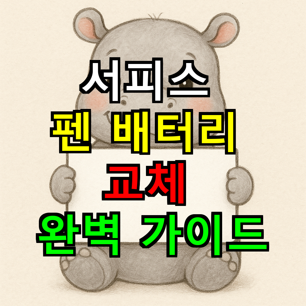 서피스 펜 배터리 교체 완벽 가이드