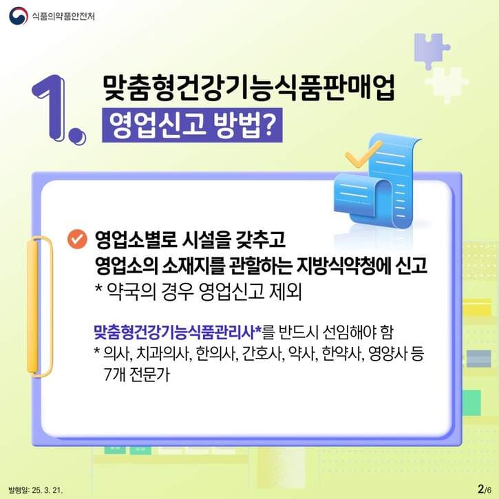 맞춤형 건강기능식품 관리사란 무엇인가? 핵심 정리