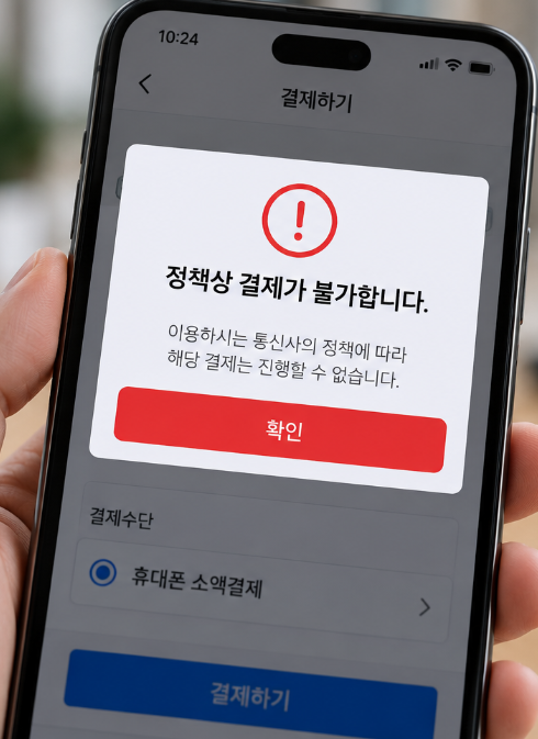 소액결제 신규개통 후 바로 안 된다면?