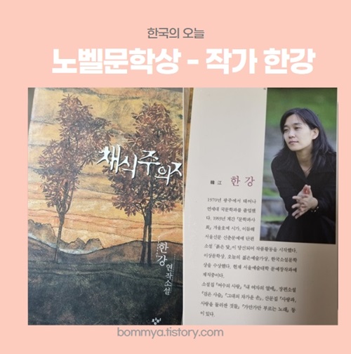작가 한강의 책 채식주의자