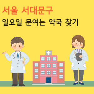 서울 서대문구 일요일 문여는 약국
