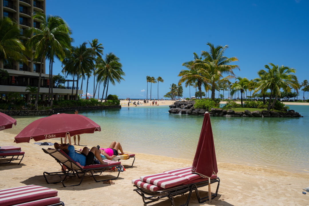 하와이 힐튼 호텔 라군 수영