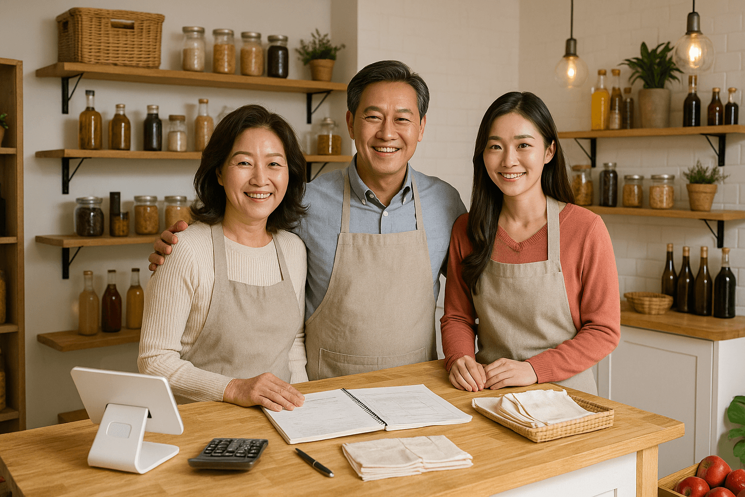 가족 직원 고용 사진