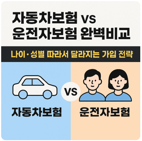 자동차보험과 운전자보험의 차이, 운전자 유형별 가입 전략, 주요 주의사항