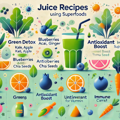슈퍼푸드를 활용한 건강 주스 레시피 관련 사진