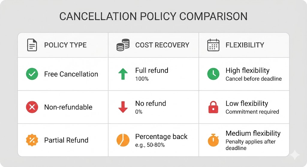 아고다 취소·환불·변경 2026 완전정리: 무료취소 데드라인, 환불불가 예외, 노쇼·오버부킹 대응