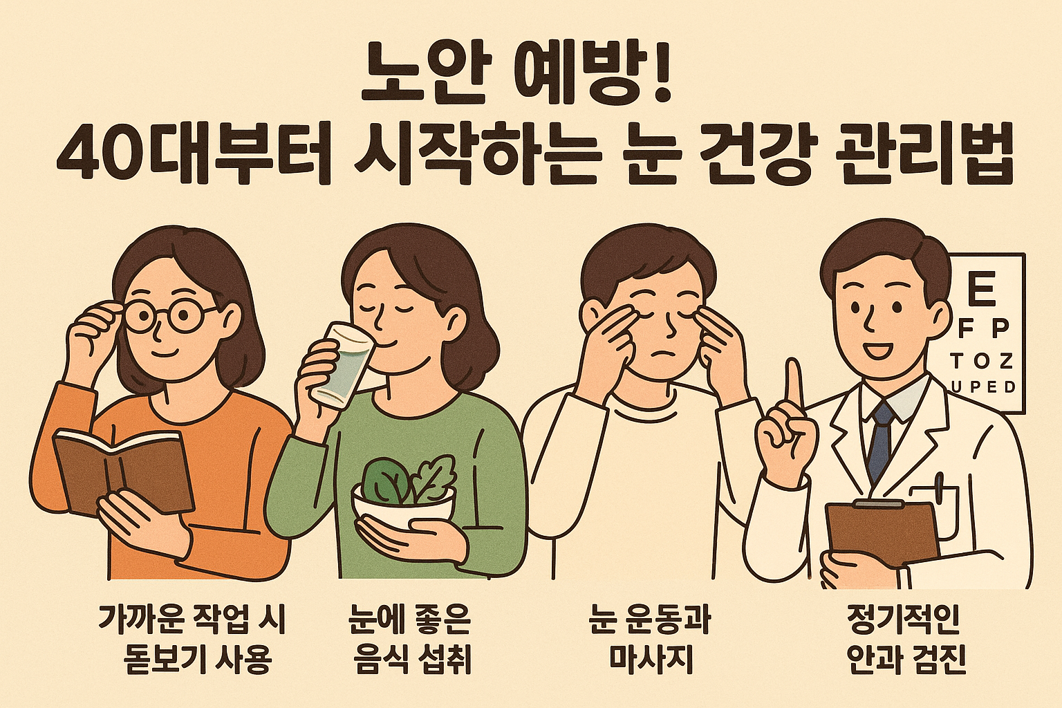 노안 예방! 40대부터 시작하는 눈 건강 관리법