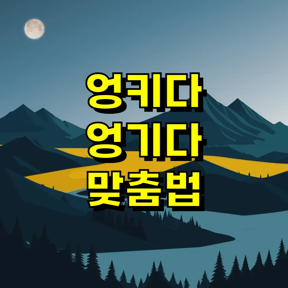 엉키다 엉기다 맞춤법
