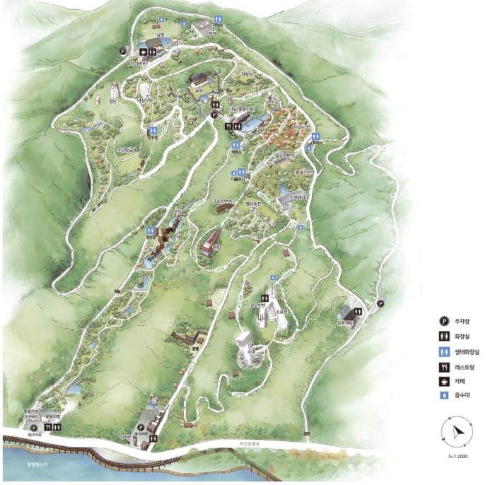 눈물의여왕-촬영지-대구-사유원-지도