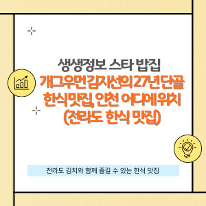 생생정보 스타밥집 개그우먼 김지선