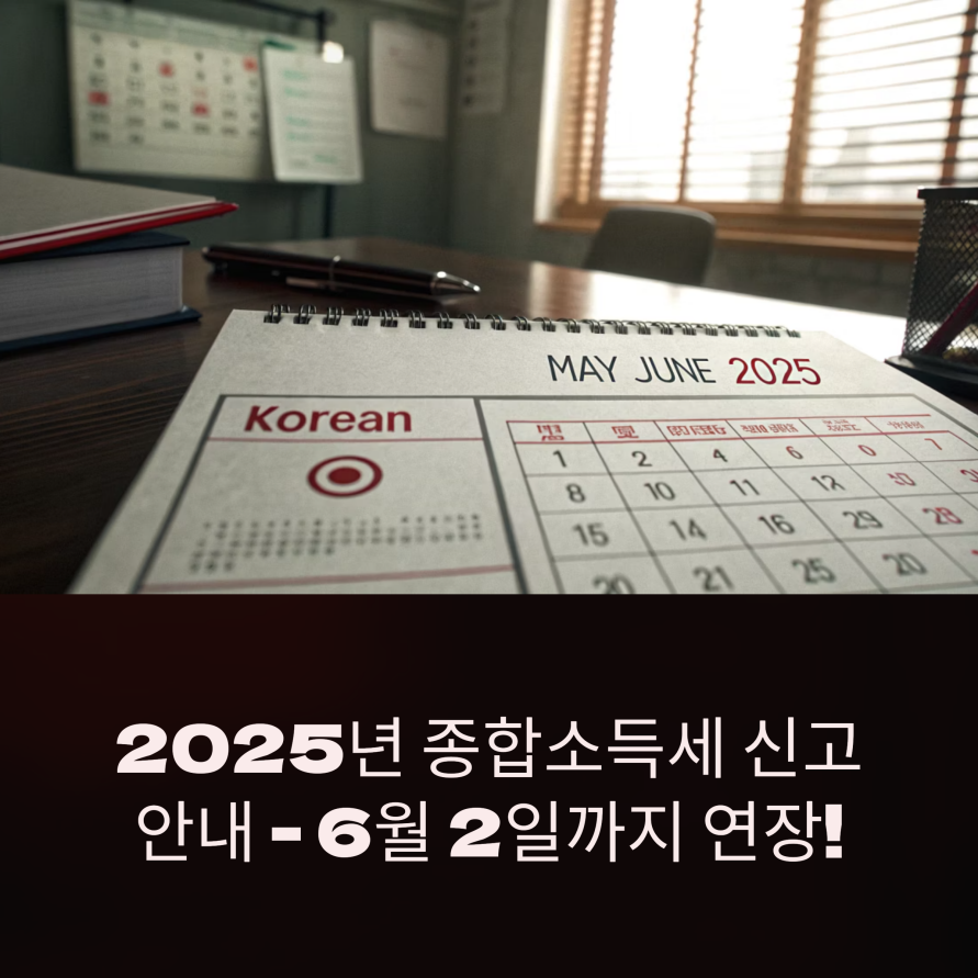 2025년 종합소득세 신고기간, 무엇이 달라졌나?