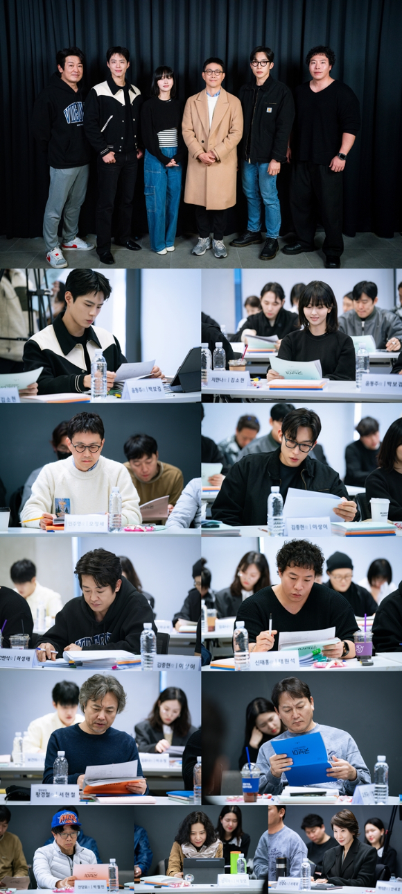 '굿보이' 대본리딩 현장이 공개됐다. [사진=SLL, 스튜디오앤뉴, 드라마하우스스튜디오]