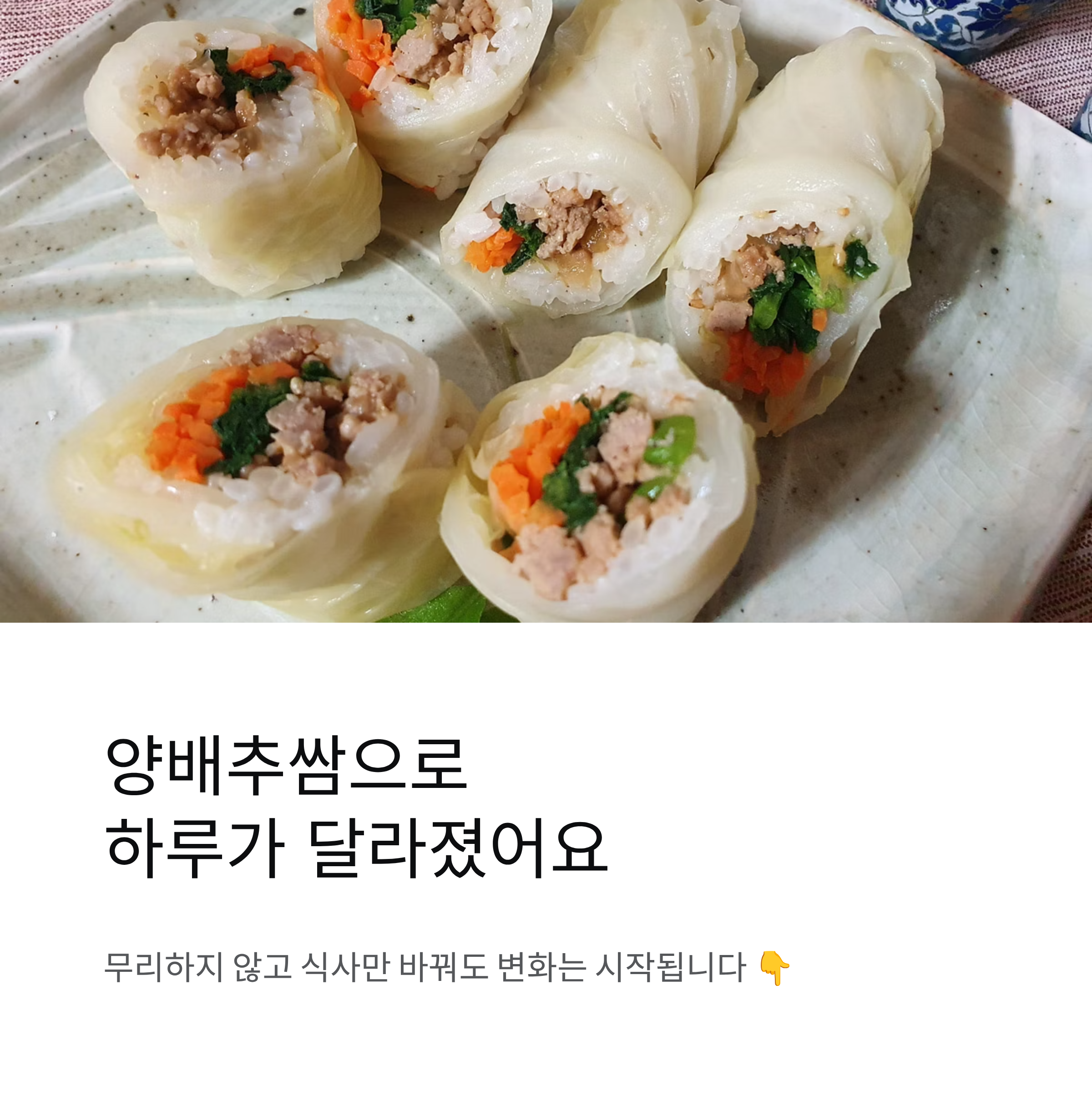 양배추쌈 다이어트 성공 사례 식단이 바뀌면 하루가 달라지는 순간