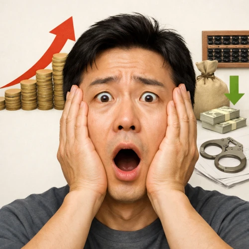 세금 부담을 암시하는 상징 장면