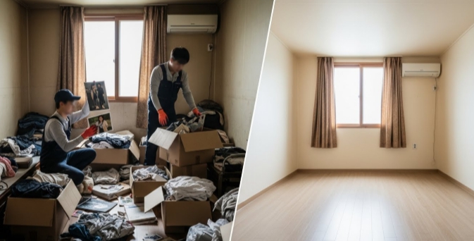 고성 고독사청소 후 정리