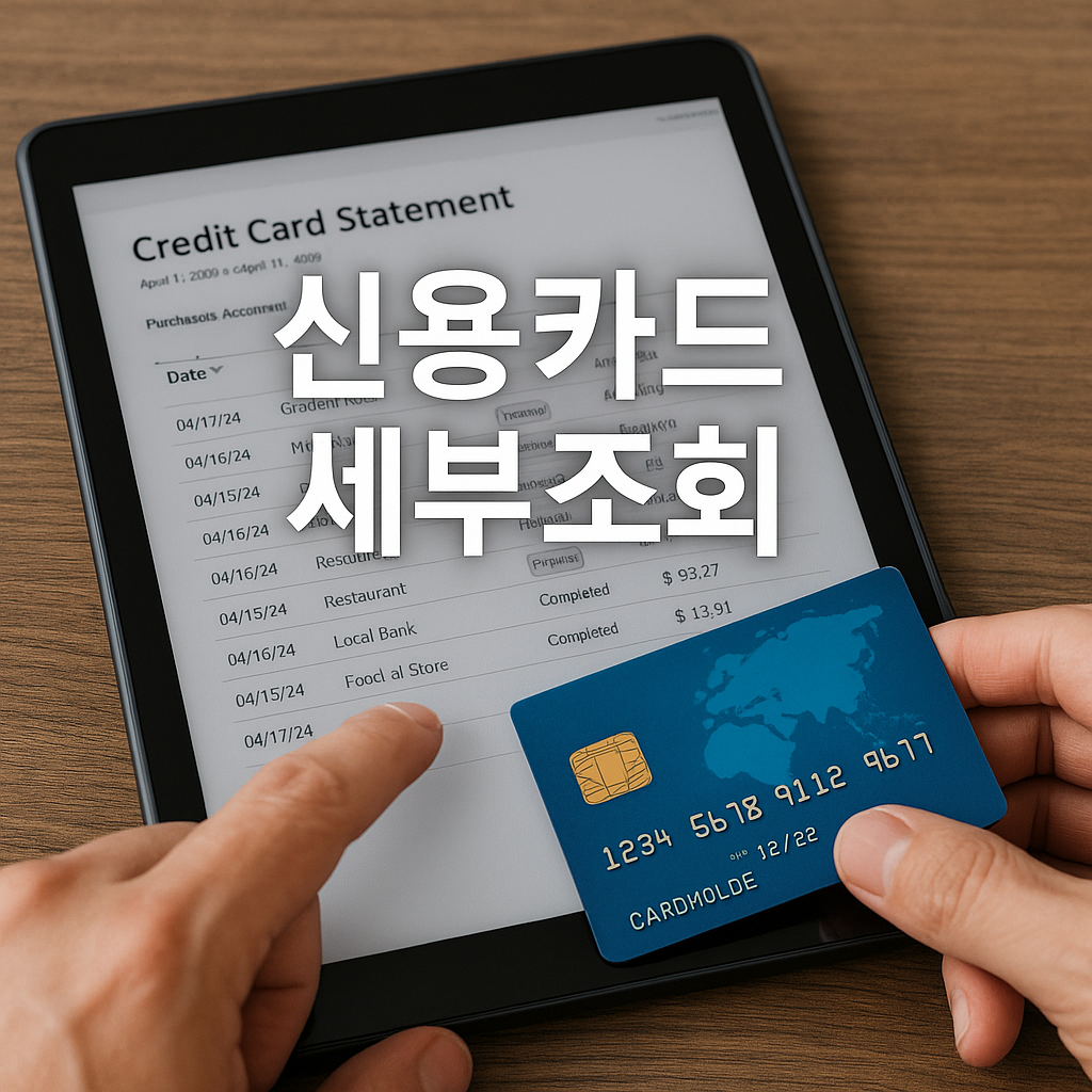 신용카드 세부조회
